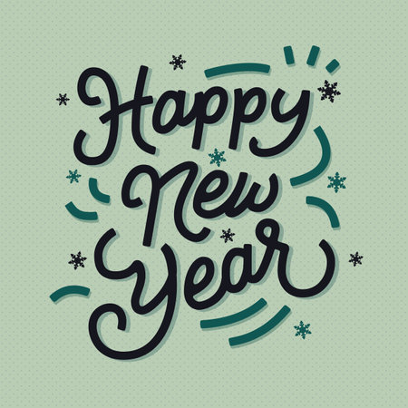 Merry Christmas vintage lettering card with retro feeling for winter holidays.のイラスト素材