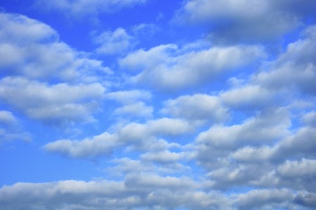 intensive blue cloudscapeの写真素材