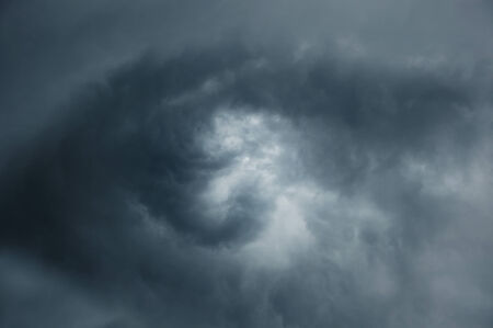 clouds on the storm sky create a human eyeの写真素材
