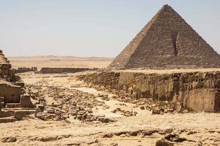 The Pyramid of Menkaure is the smallest of the three main Pyramids of Giza, located on the Giza...