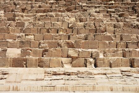 Western side of Pyramid of Khufu or the Pyramid of Cheop, the oldest and largest of the three...