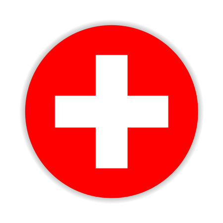 Round flag of Switzerland. Vector Illustration.のイラスト素材