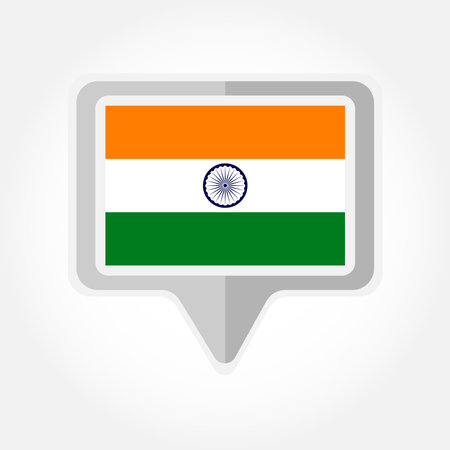 India pointer map icon. Vector illustration.のイラスト素材