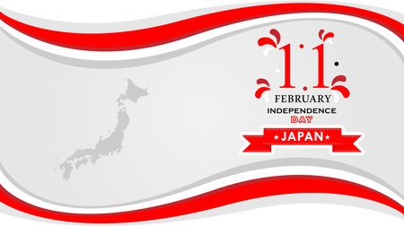 Japan independence day celebration background. Vector design.のイラスト素材