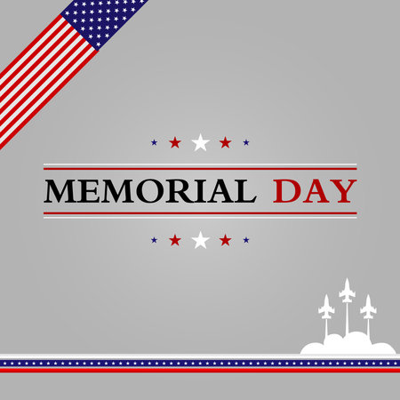 Memorial day background template. Vector illustration.のイラスト素材