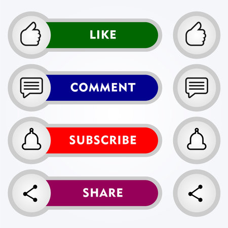 Like comment share subscribe button icon. Vector design.のイラスト素材