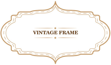Vintage frame template. Vector illustrationのイラスト素材