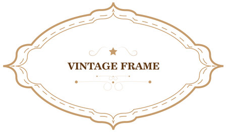 Vintage frame template. Vector illustrationのイラスト素材