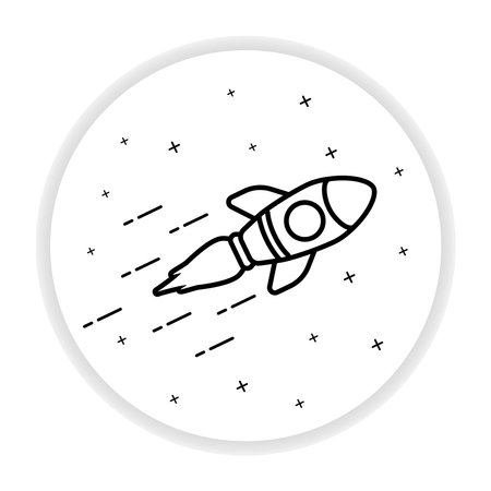 Rocket icon template Vector illustrationのイラスト素材