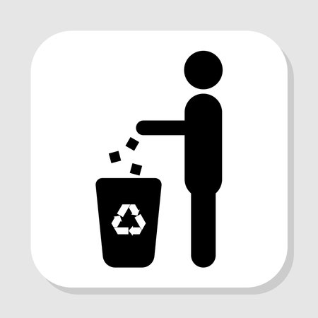 Throwing trash sign. Vector design.のイラスト素材