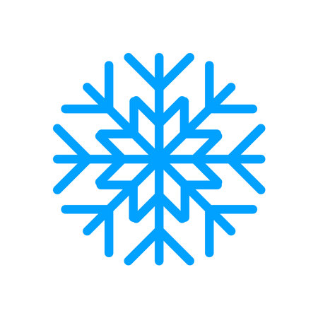 Snowflake icon illustration. Vector design.