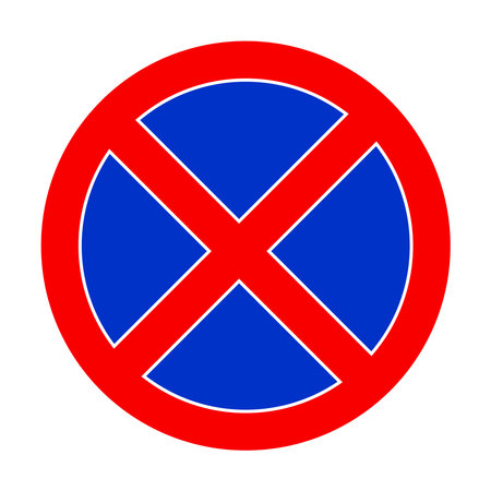Clear way sign. No parking, no waiting and no stopping sign. Vector design illustration.のイラスト素材