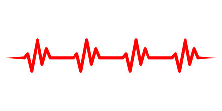 Heartbeat icon design. Vector illustration.のイラスト素材