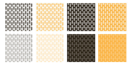Abstract wheat pattern on pack. Wallpaper decoration. Vector illustrationのイラスト素材