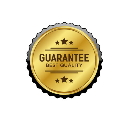 Gold and silver luxury retro badge, Premium-quality vector badges luxury black label, Premium badge medal with genuine gold stamp, Gold label retro vintage collectionのイラスト素材