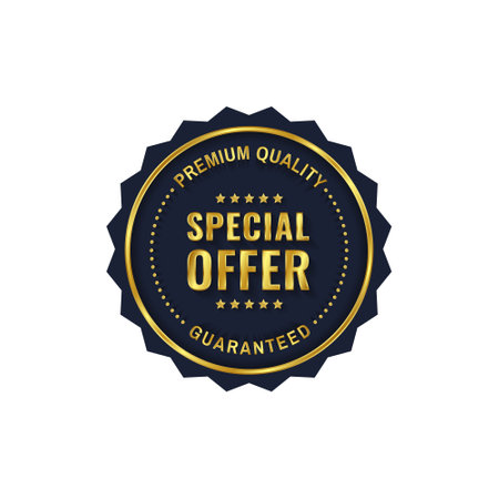 Gold and silver luxury retro badge, Premium-quality vector badges luxury black label, Premium badge medal with genuine gold stamp, Gold label retro vintage collectionのイラスト素材