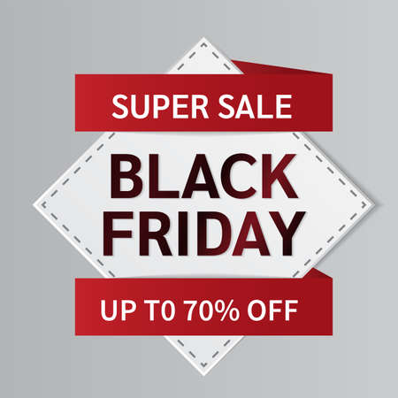 Flat design black friday banner concept