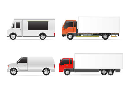 Travel by car with mountain background. World travel, tourism, summer holiday. Flat design vector illustrationのイラスト素材