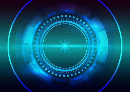 Vector tech circle and blue technology background.のイラスト素材