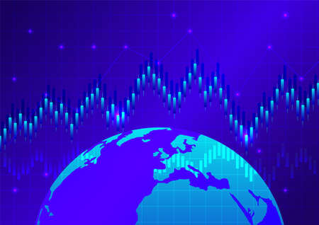 Stock market or forex trading backgroundのイラスト素材