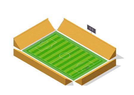 Vector isometric stadium of football or soccerのイラスト素材