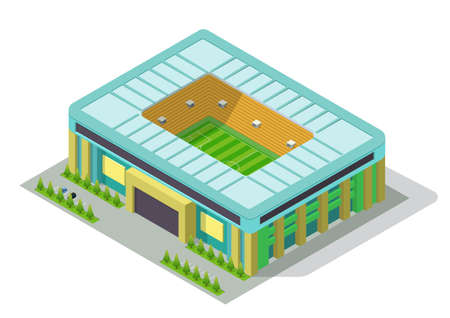 Vector isometric stadium of football or soccerのイラスト素材
