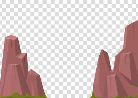 rock mount illustration isolated with transparent backgroundのイラスト素材