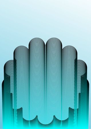 abstract background of sea blue and blackのイラスト素材