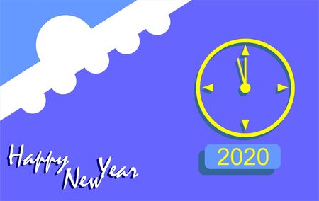 Happy new 2020 year Elegant gold text with light. Minimalistic templateの写真素材