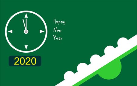 Happy new 2020 year Elegant gold text with light. Minimalistic templateの写真素材