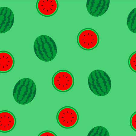 watermelon seamless pattern. This pattern is great for backgrounds and decorationsのイラスト素材