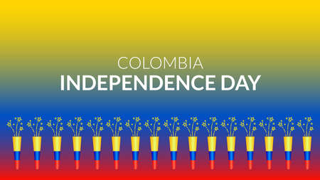 Colombian Independence Day. suitable for banners, postersのイラスト素材