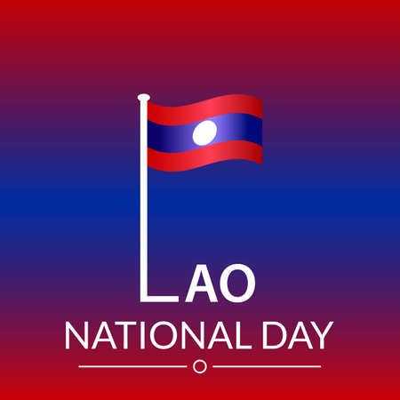 Laos National Day. suitable for cards, posters, bannersのイラスト素材