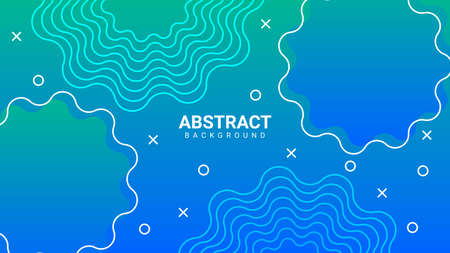 geometric abstract background with green and blue gradientのイラスト素材