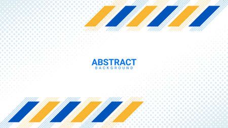 geometric abstract background in blue and yellowのイラスト素材