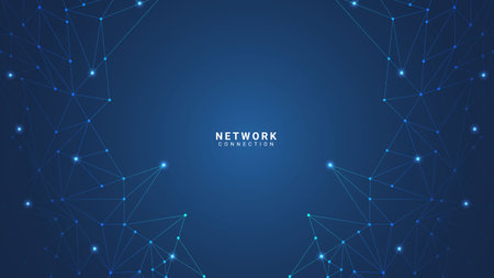 technology background design with network connectionのイラスト素材