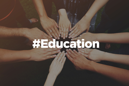 Collaboration Concept with text: Educationの写真素材