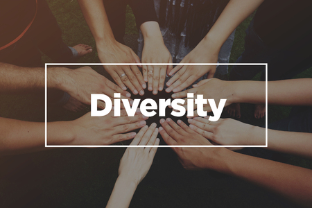 Collaboration Concept with text: Diversityの写真素材