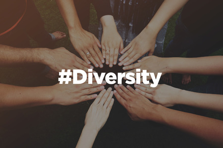 Collaboration Concept with text: Diversityの写真素材