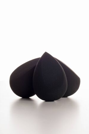 black beauty blender for makeup on isolated backgroundの写真素材