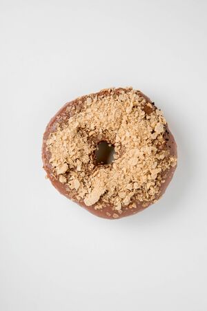 Delicious homemade chocolate doughnutの写真素材