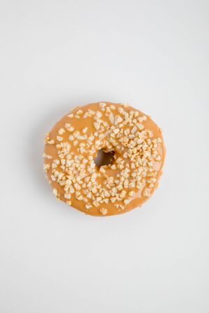 Delicious homemade chocolate doughnutの写真素材