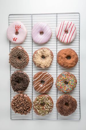 Delicious homemade doughnutの写真素材