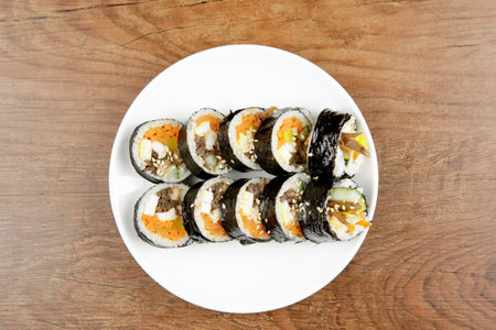Delicious Korean food Kimchi Kimbap