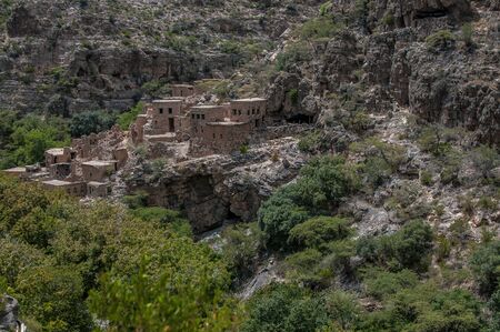 A shot of ancient architecture taken in mountanous area in Oman.の写真素材