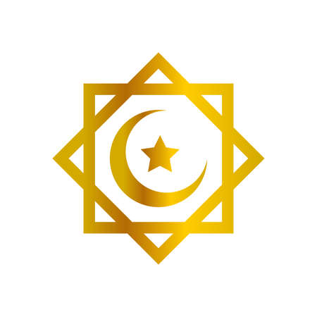 golden islamic symbol - rub el-hizb.のイラスト素材