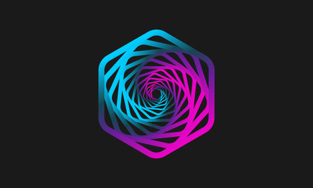 Abstract of modern art on blackのイラスト素材