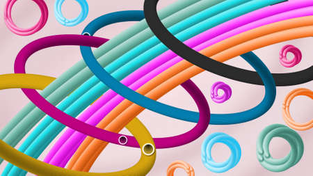 HD Abstract Colorful 3d Fluid shape Background Design | 3D illustrationの写真素材