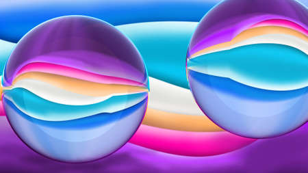 Modern 3D colorful Fluid backgrounds and textures with colorful marble planetsの写真素材