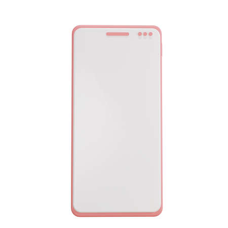 3D rendering flat illustration smartphone. Premium illustrationの写真素材